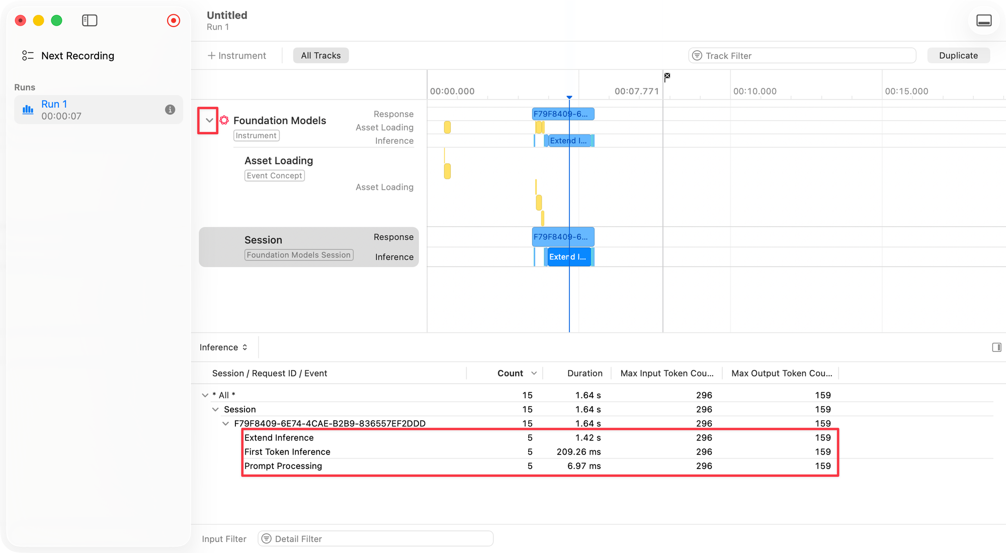 透過 Foundation Models Instrument 看 Session 細節